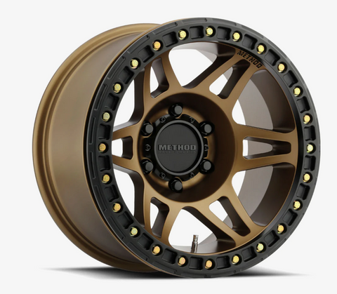 Method MR106 Beadlock 17x9 -44mm Offset 8x6.5 130.81mm CB Method Bronze w/BH-H36125 Wheel